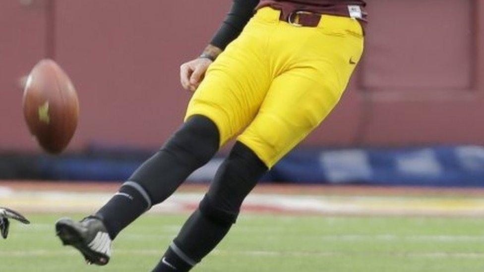 A player from Minnesota's university football team