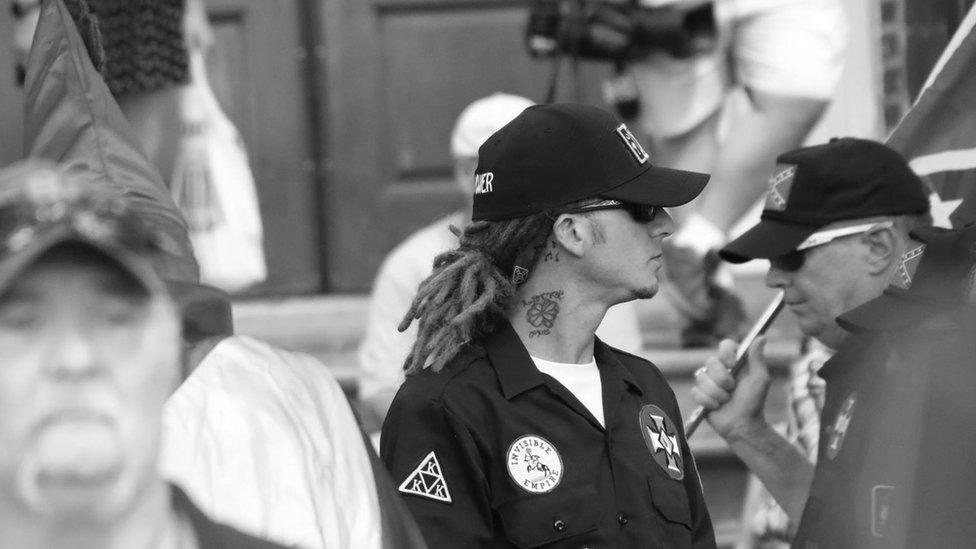 KKK member with dreadlocks