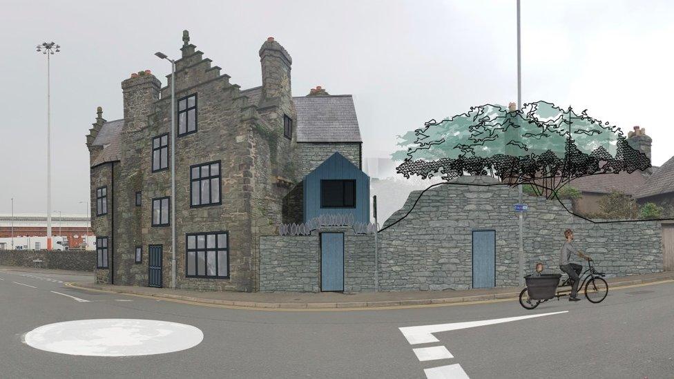 Artist impression of a renovated Plas Alltran in Holyhead