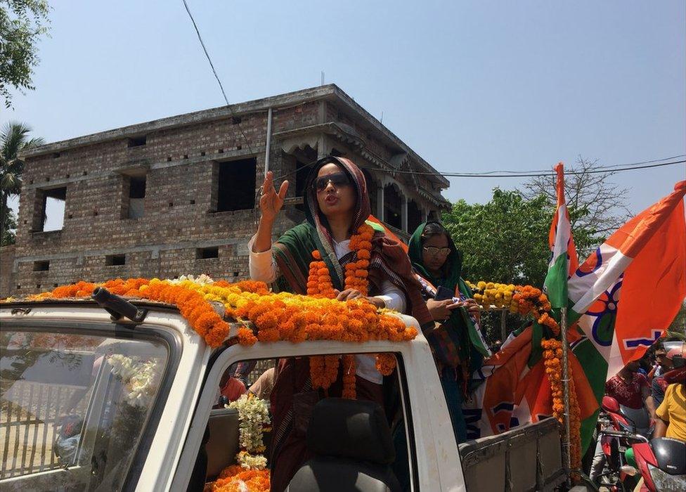 Mahua Moitra during her road show