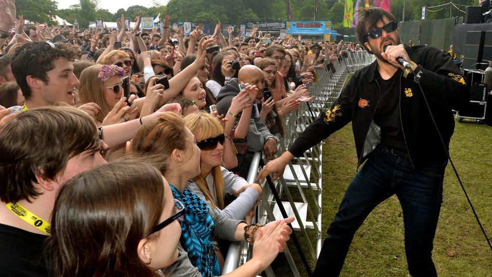 Justin from The Vaccines performing at Radio 1 Big Weekend in Norwich