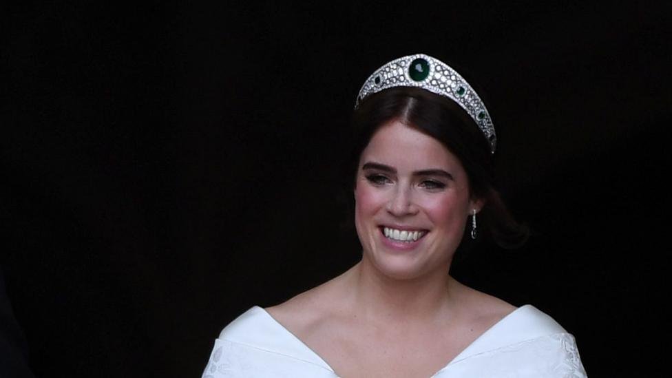 Princess Eugenie at St George's Chapel in Windsor Castle, Windsor, Britain,