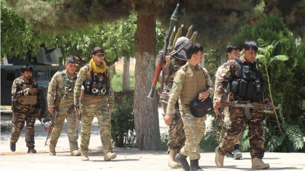 Afghan security forces in Kunduz in July