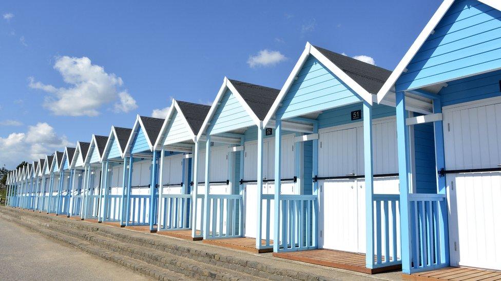 Beach chalets in Bridlington