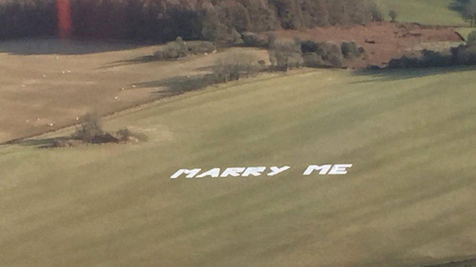 "Marry me" proposal near Lydney