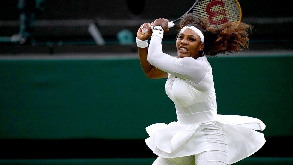 Serena Williams playing tennis