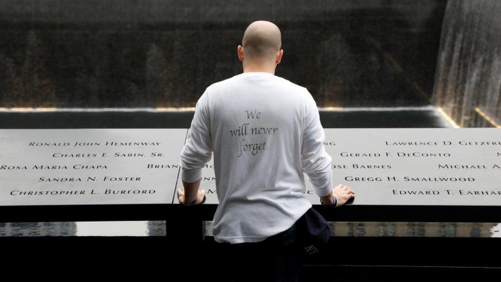 a guest at the New York memorial