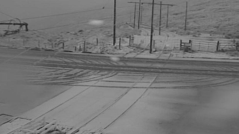 Snowfall at the Bungalow on the A18