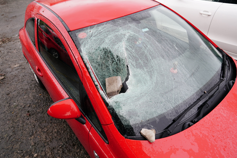 Damaged car