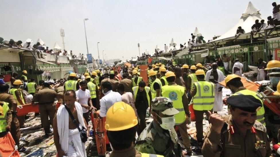 Disaster site in Mina, 24 Sept