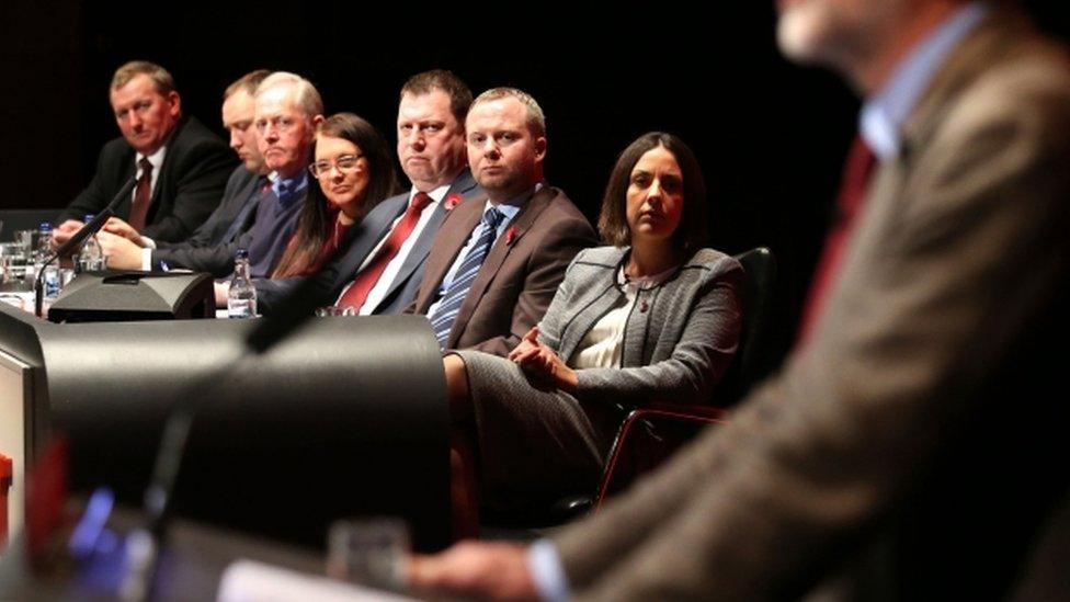 Scottish Labour team on stage