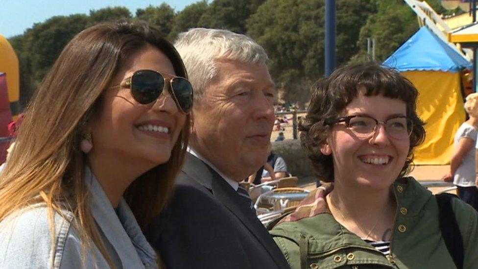 Alan Johnson meets the public in Barry