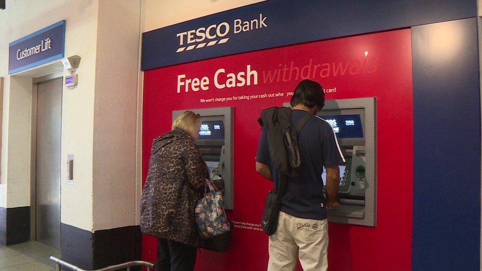 Tesco Bank cash machines