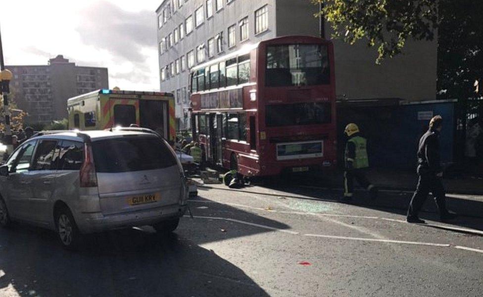 Bus crash in Ladbroke Grove