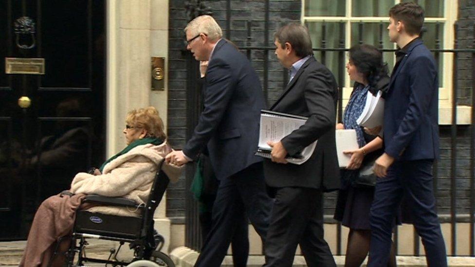 Petition being handed into Downing St on Friday, 28 October