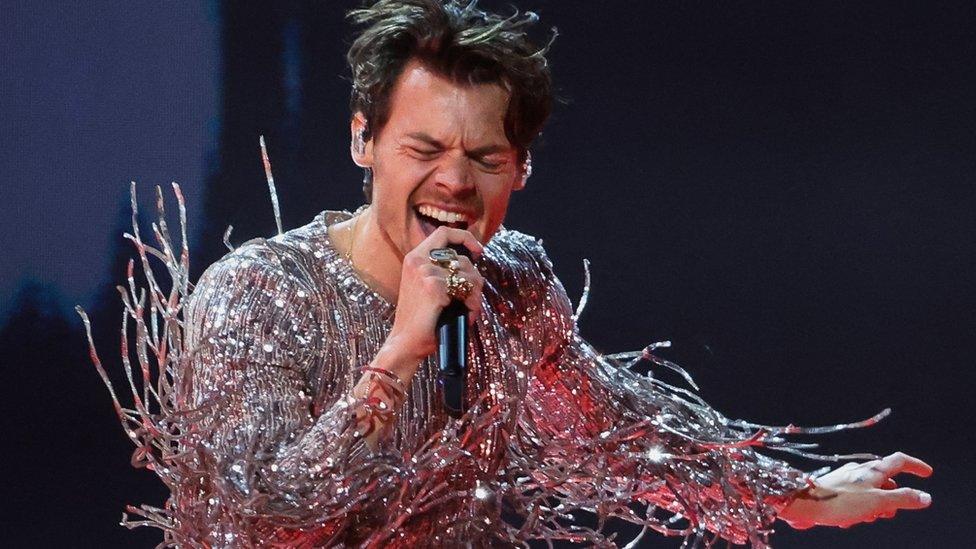 Harry Styles performs during the 65th Annual Grammy Awards in Los Angeles, California, U.S.