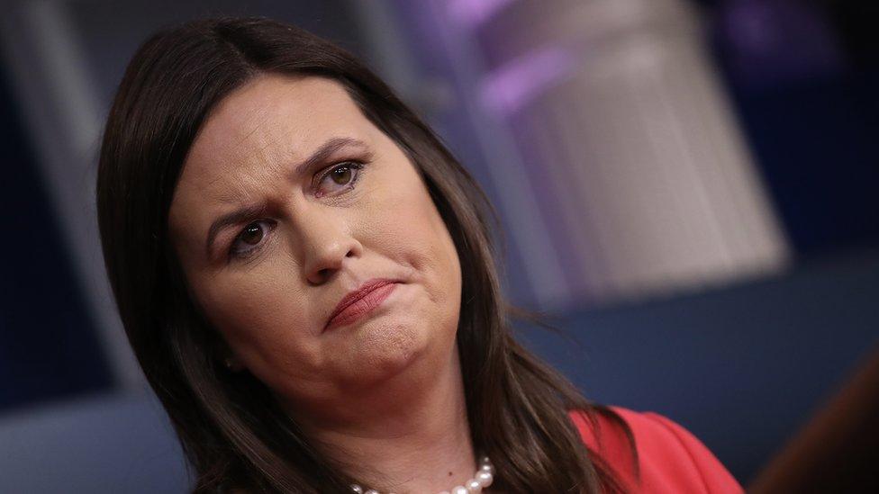 White House press secretary Sarah Sanders