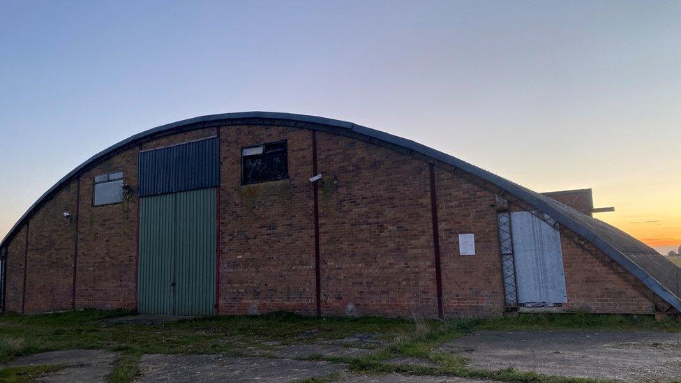 A building on an airfield