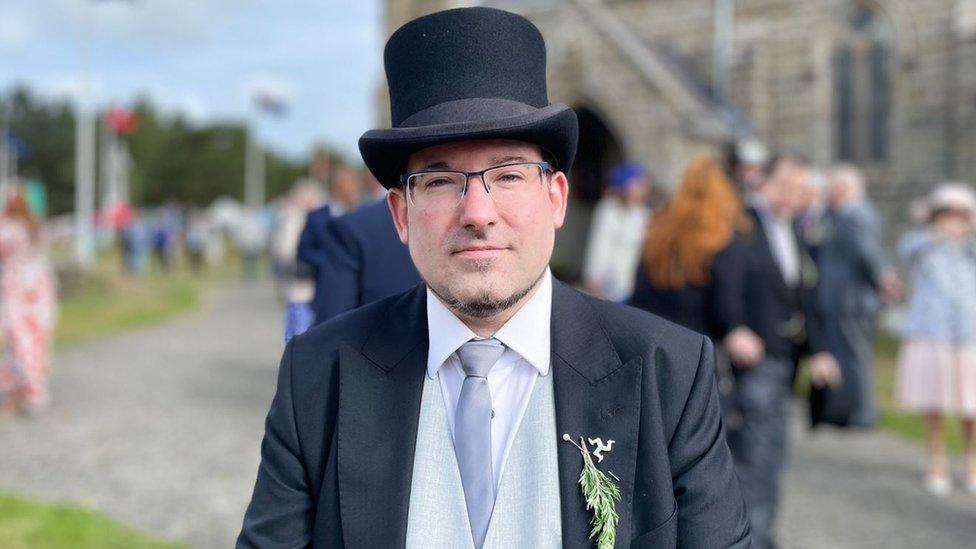 Lawrie Hooper at Tynwald Day ceremony