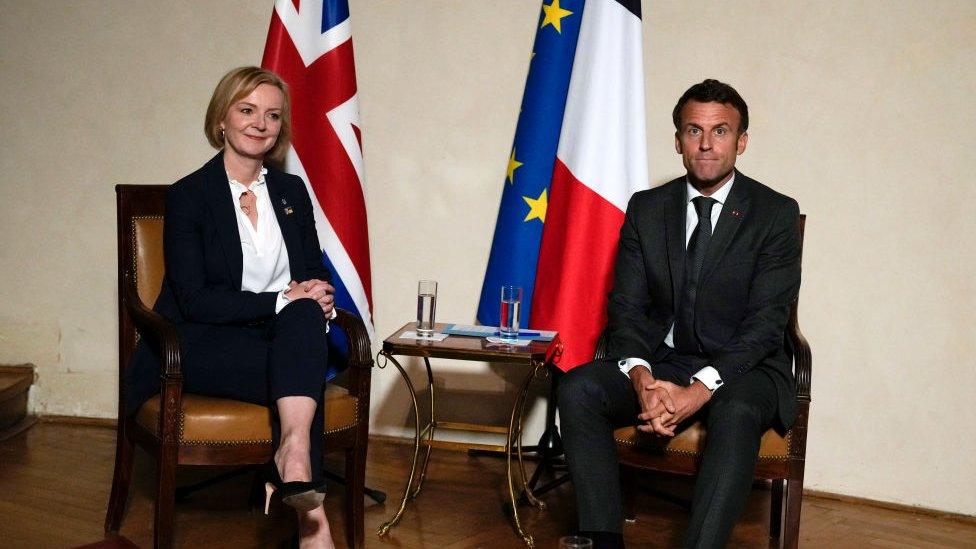 Liz Truss and Emmanuel Macron