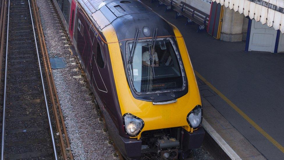 Train at Exeter St David's Station