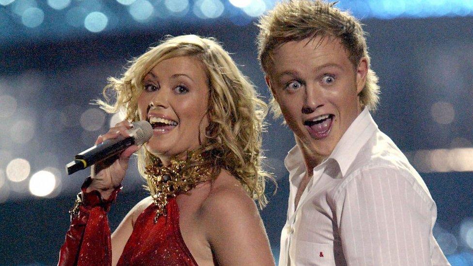 Jemini performing at the 2003 Eurovision song contest.