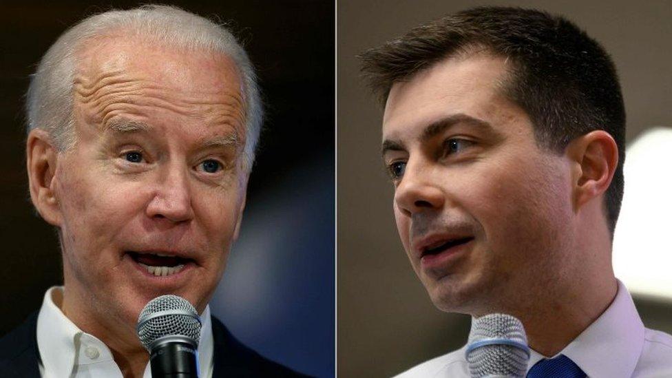 Joe Biden and Pete Buttigieg