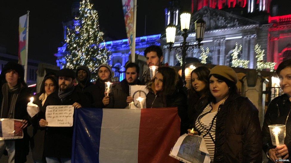 French terror attack vigil