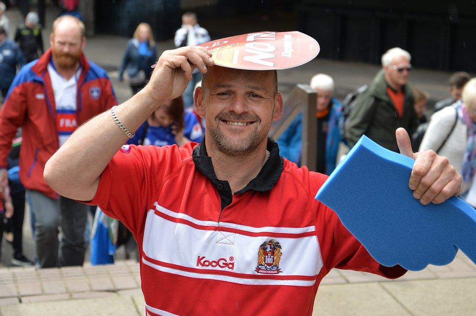 Fans arrive for day one of the Super League Magic Weekend