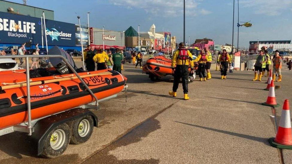 RNLI attend scene at Blackpool Pier