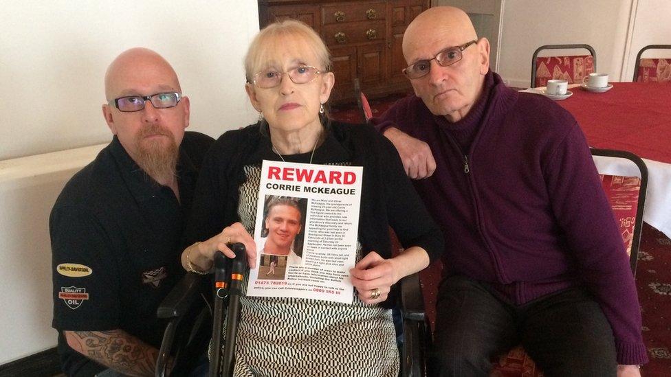 Martin Mckeague with his parents Mary and Oliver