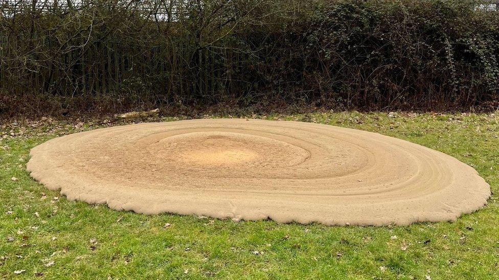 The foam brown pool appeared in February