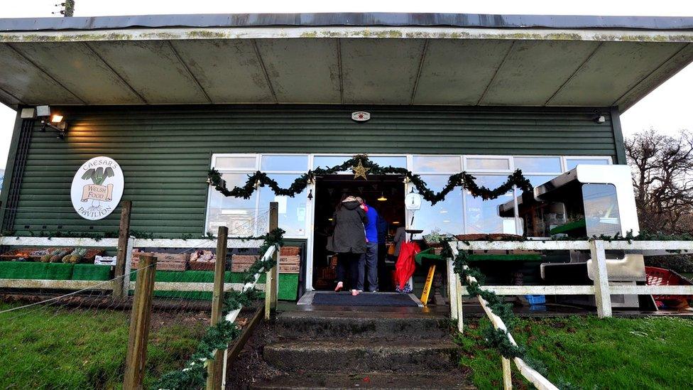 Caesar's Arms Farm shop in Creigiau