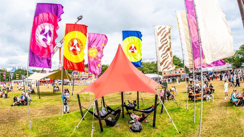 Crowd chilling out at Creamfields North