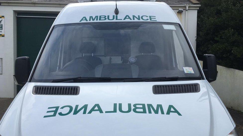 Front of ambulance