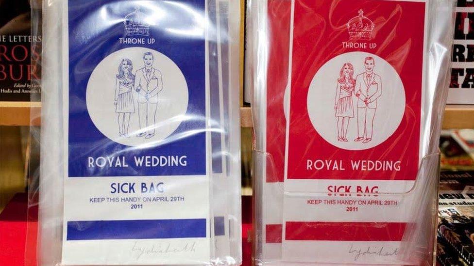 Royal wedding sick bags