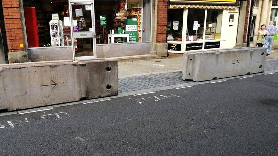 Disabled parking bays blocked on Herbert Street, Pontardawe