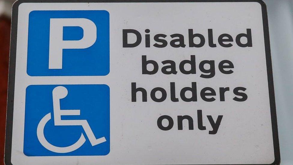 Blue badge sign generic