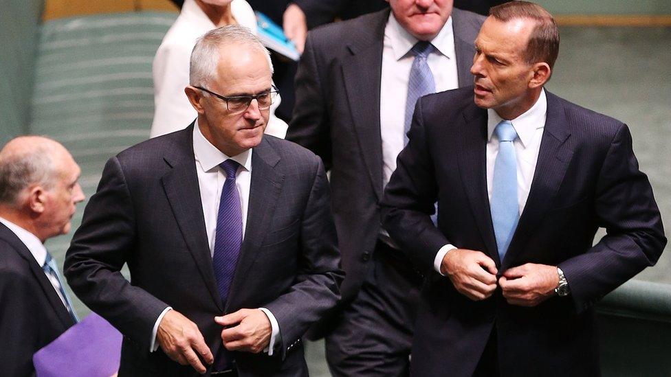 Tony Abbott, right, has warned Turnbull not to change policy