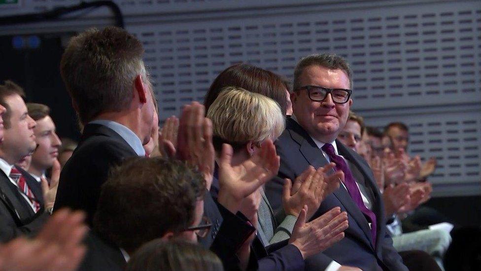 Tom Watson being applauded