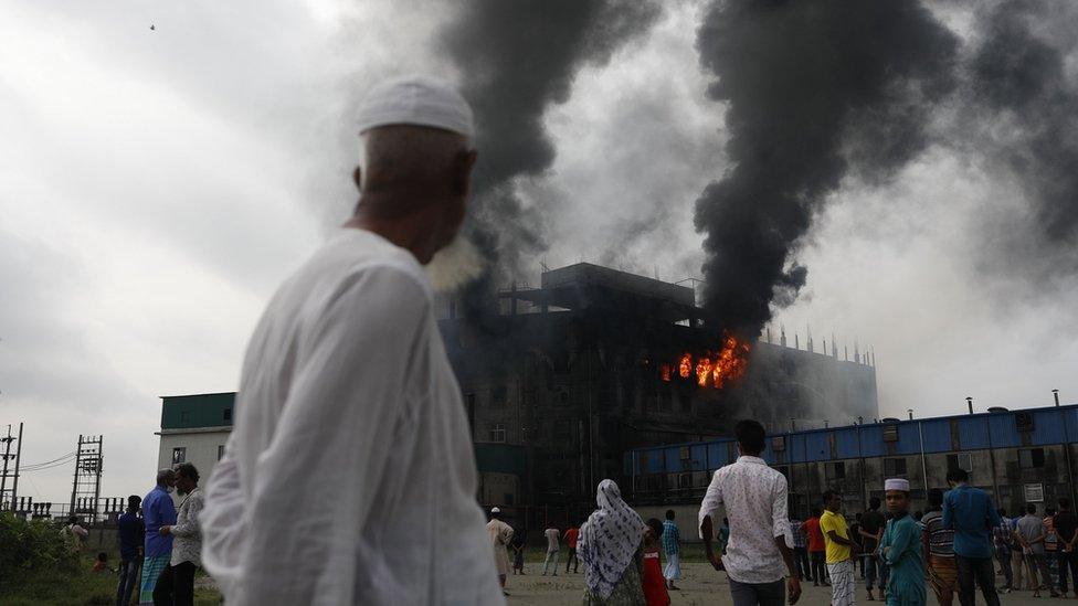 Picture of factory fire