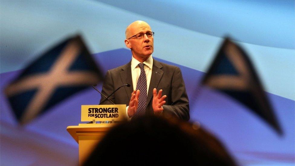 John Swinney at SNP conference