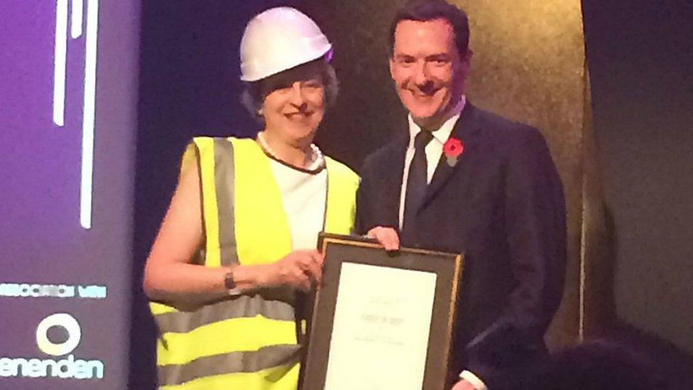 Theresa May and George Osborne at the Spectator Awards