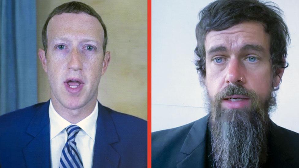 Mark Zuckerberg and Jack Dorsey