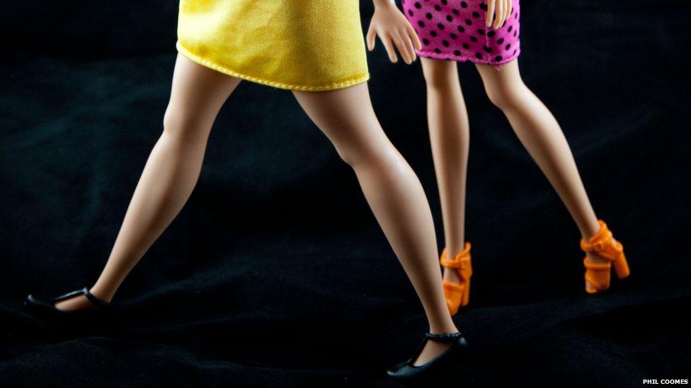 Curvy Barbie has a longer stride than Original Barbie