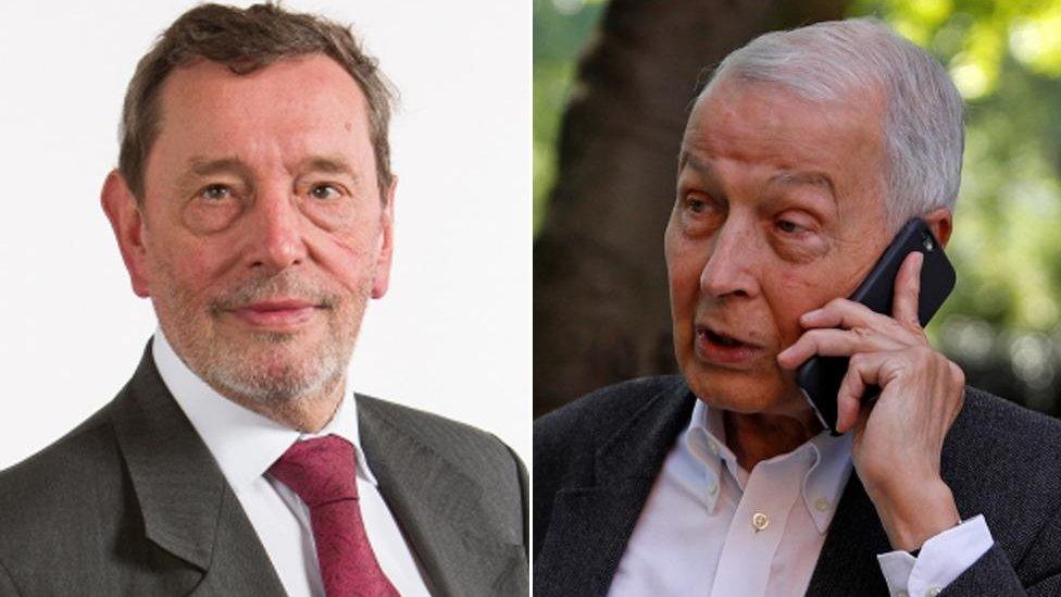 Lord Blunkett and Frank Field, right