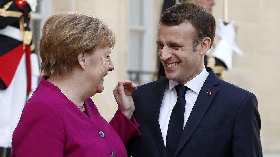 French President Emmanuel Macron and German Chancellor Angela Merkel