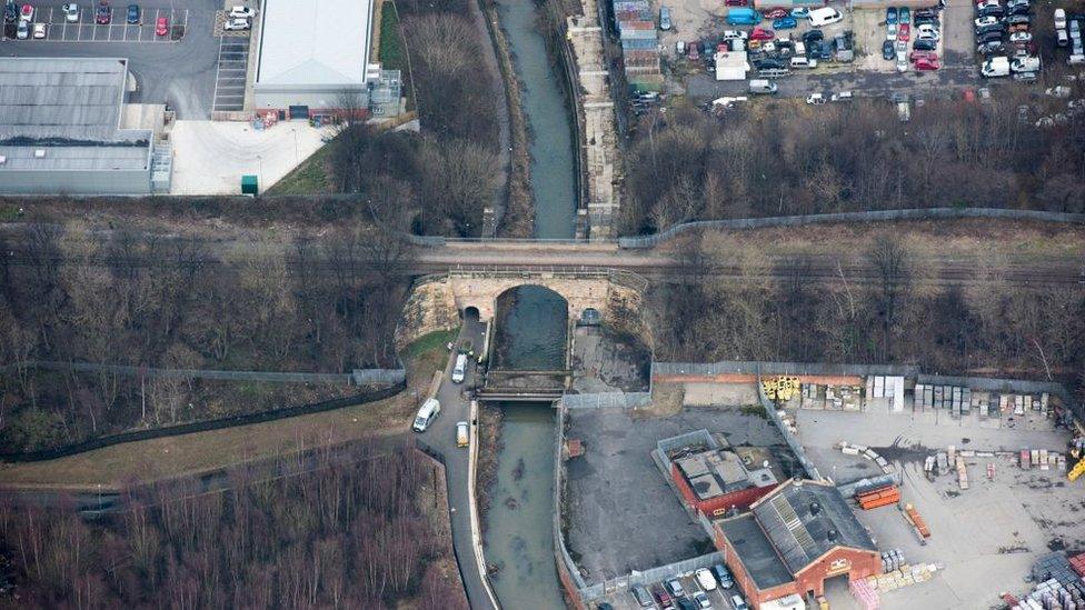 Aerial view of Skerne Bridge