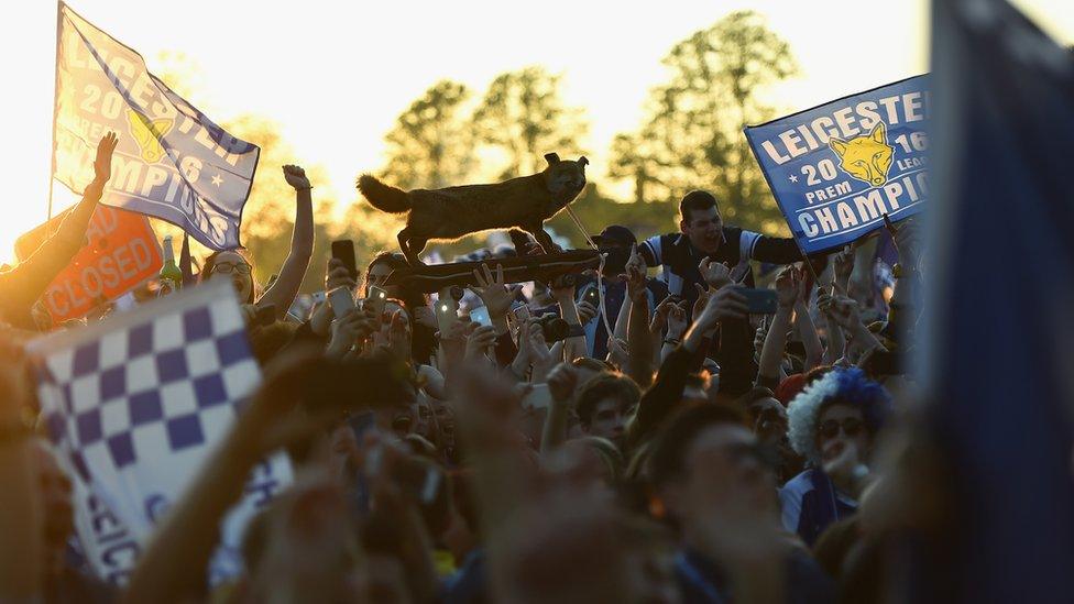 Fans in the crowd during Kasabian performance