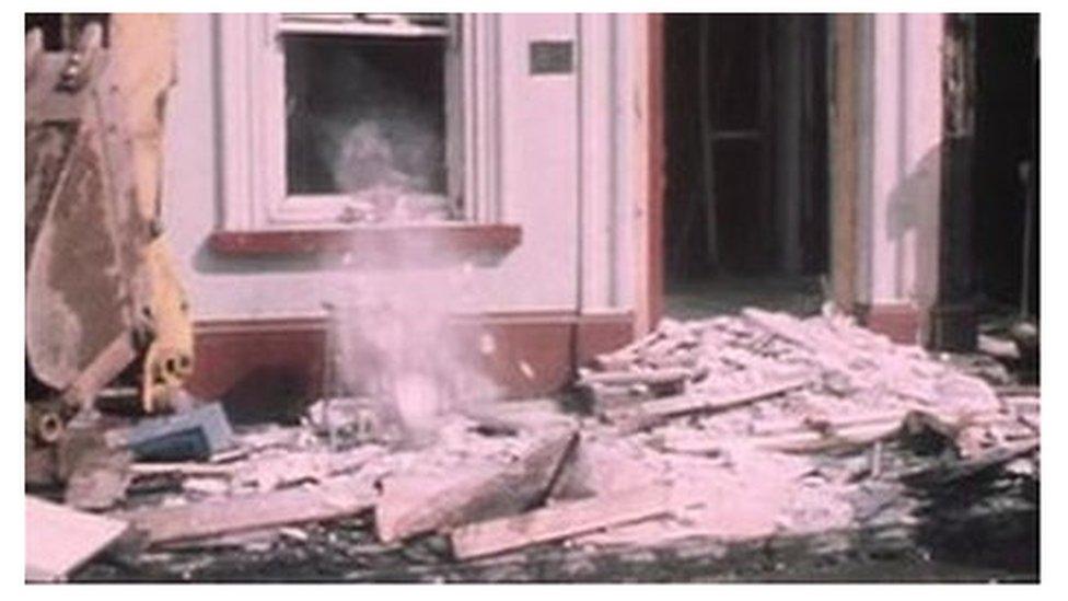 Damage caused by the Coleraine bomb, June 1973